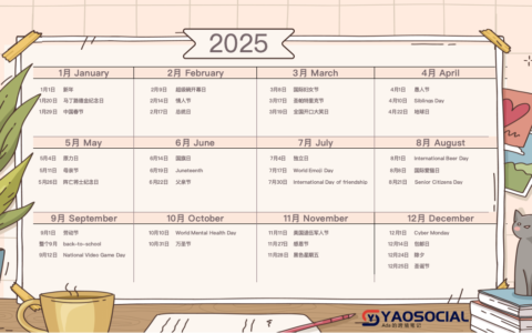 2025年美国节日营销日历marketing calender